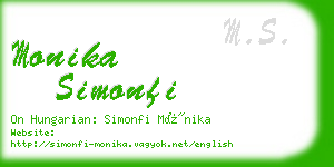 monika simonfi business card